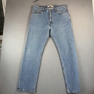 VTG Levis 505 Jeans Mens 36x32 Blue Regular Fit Denim Straight Leg Medium Wash